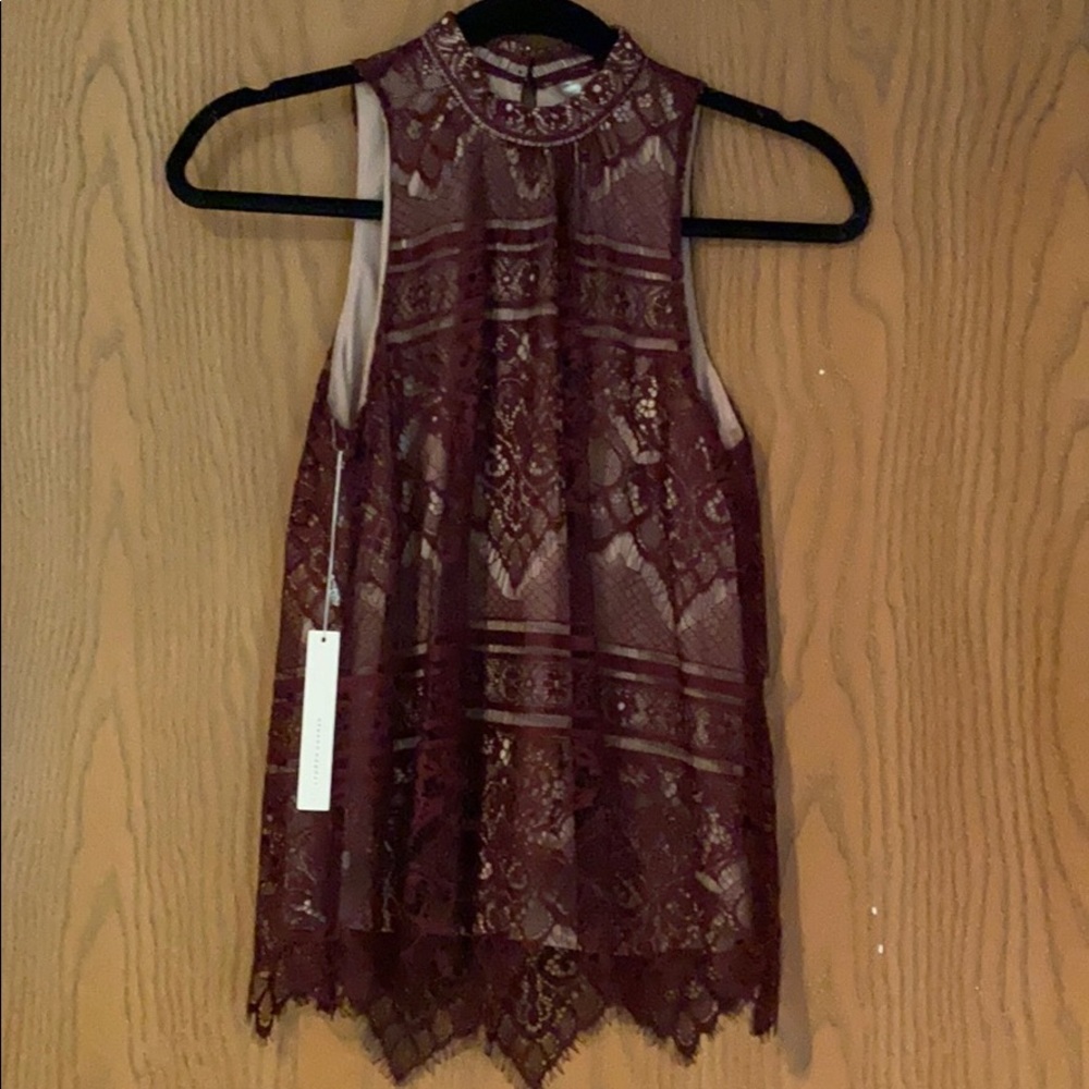 Lauren Conrad Halter Lace Top